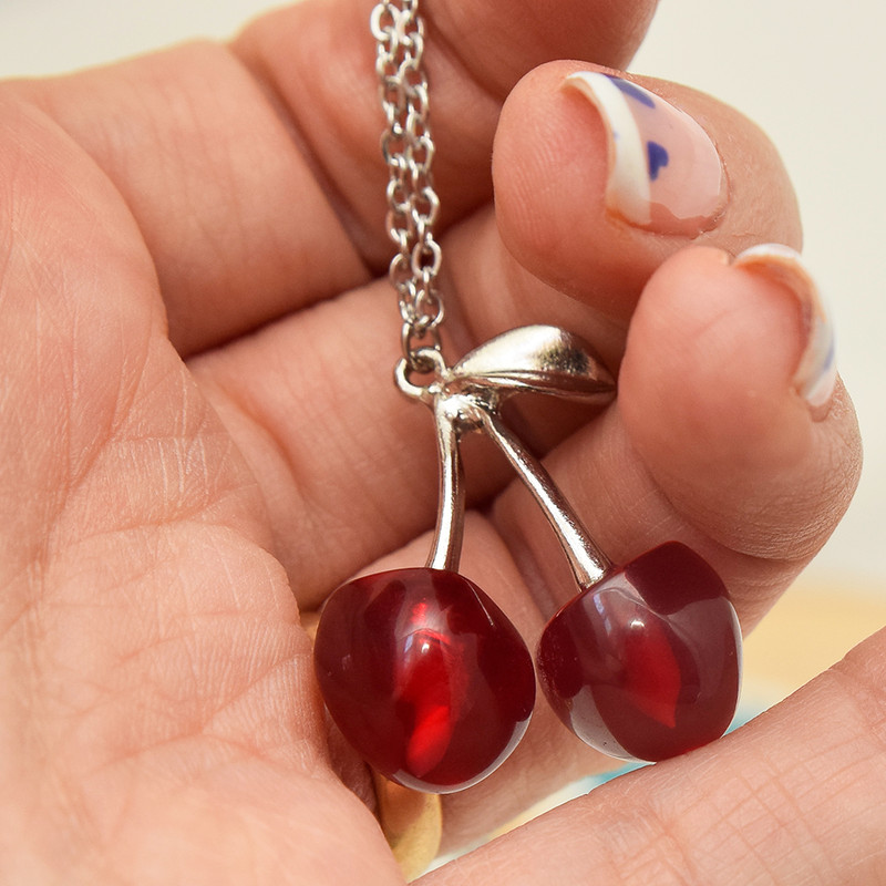 گردنبند دخترانه دلنار گالری مدل گیلاس S گردنبند دخترانه دلنار گالری مدل گیلاس S