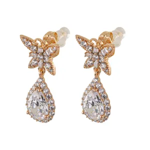 گوشواره زنانه ژوپینگ مدل پروانه کد h565