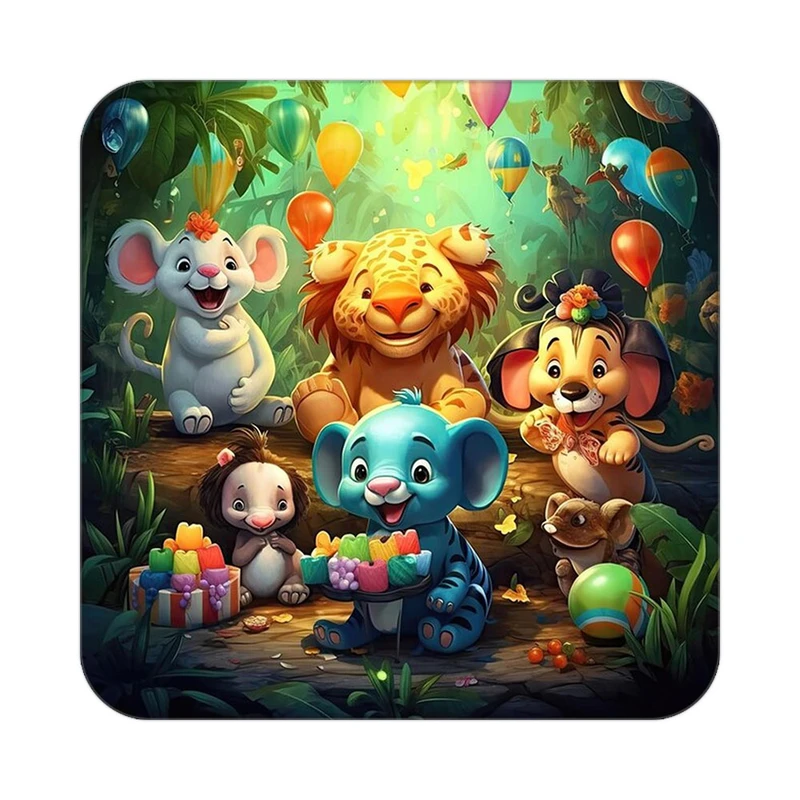 زیر لیوانی کاکتی طرح حیوانات کارتونی مدل mp27866