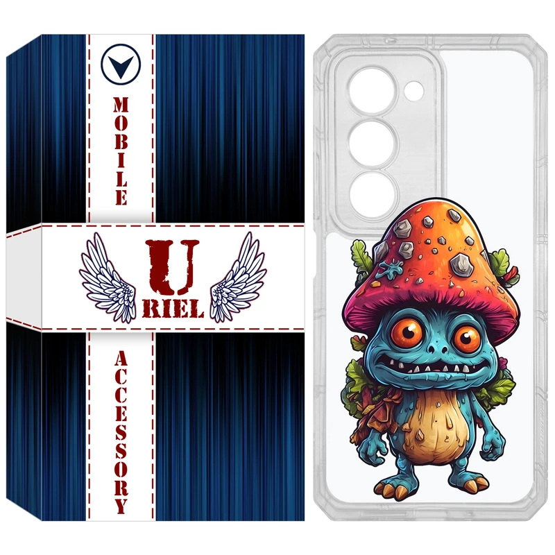 کاور یوریل مدل Clear کد 47 طرح قارچ مناسب برای گوشی موبایل شیائومی Redmi 15 4G