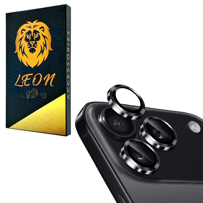 محافظ لنز دوربین فلزی لئون مدل Lenzo مناسب برای گوشی موبایل اپل iPhone 17 Pro 