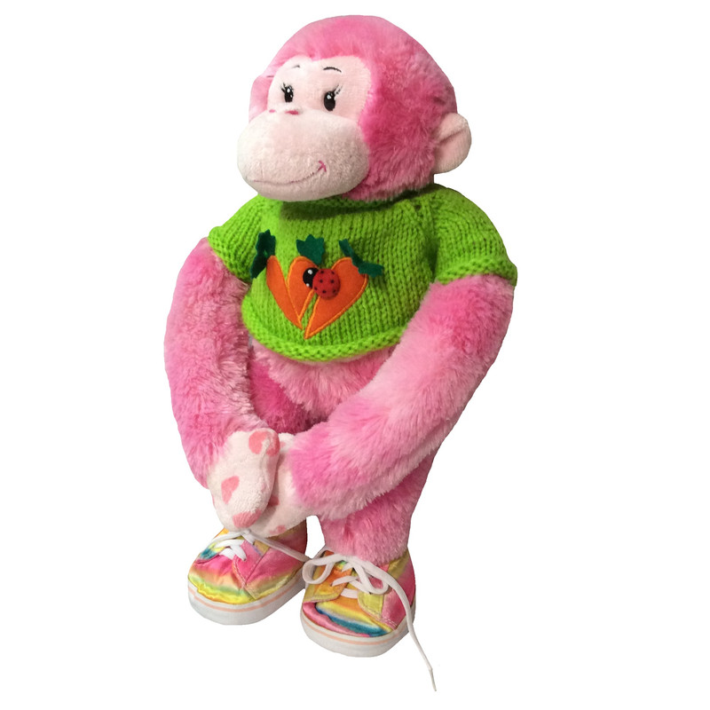 عروسک طرح میمون مدل Build a Bear Monkey کد SZ7/488 ارتفاع 43 سانتی متر