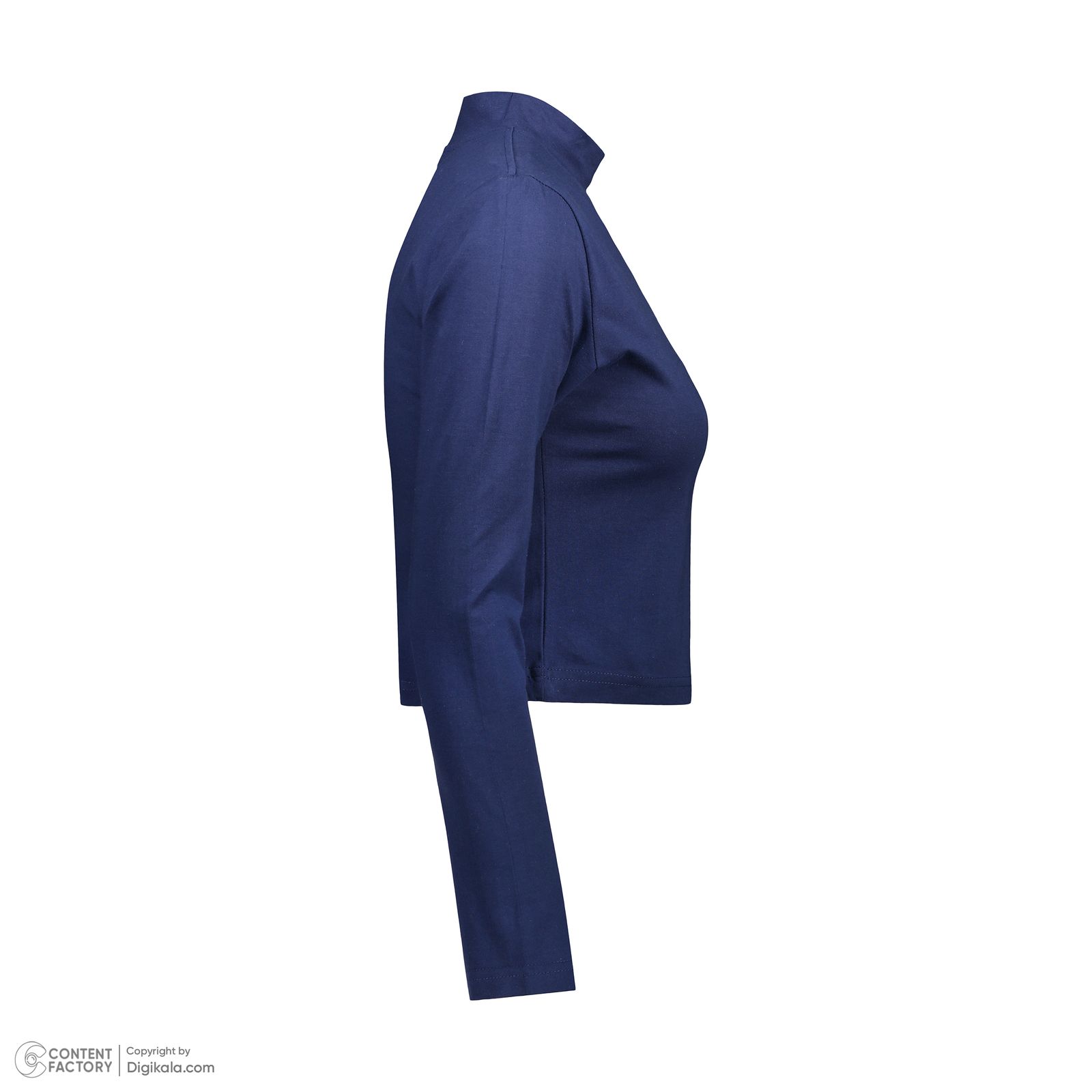 کراپ‌ تی‌شرت آستین بلند زنانه کانتکس مدل 201 -  - 3