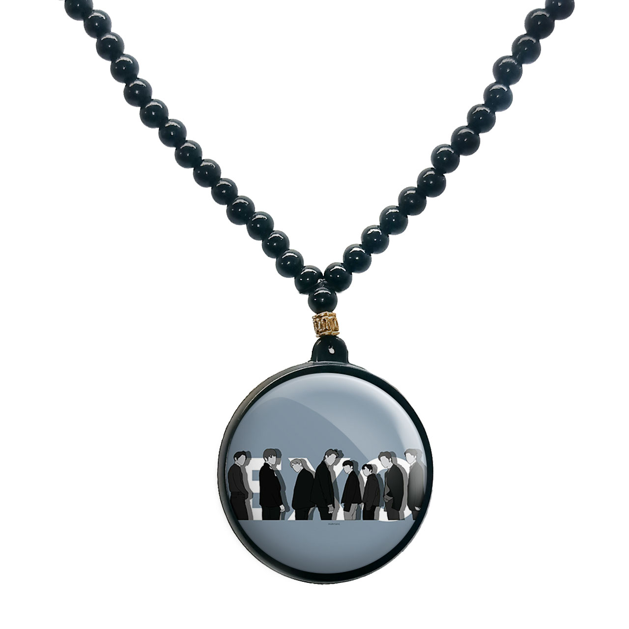 گردنبند پرمانه طرح exo کد pmd.14167 مدل دو طرفه