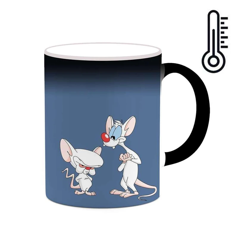 ماگ حرارتی کاکتی مدل کارتون Pinky And The Brain کد mgh22933