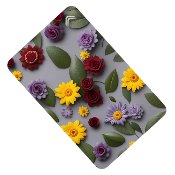 استیکر کارت طرح گلدار مدل CAC424-K-G1-149