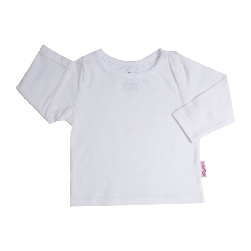 تی شرت آستین بلند نوزادی آدمک مدل 02 کد 147968رنگ سفید -  - 1