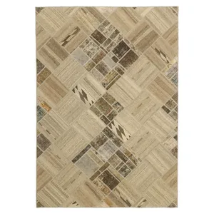 کلاژ فرش و گلیم دستبافت چهار متری مدل تکه دوزی کد 538655