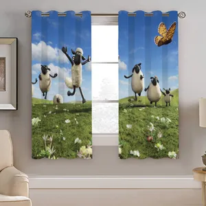 پرده نیروانا طرح بره ناقلا کودک مدل مخمل کد 4815 سایز 140×200 سانتی متر