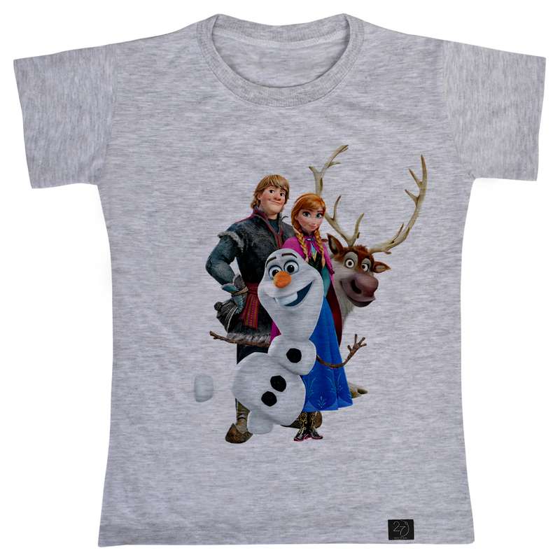 تی شرت آستین کوتاه دخترانه 27 مدل FROZEN کد WN554