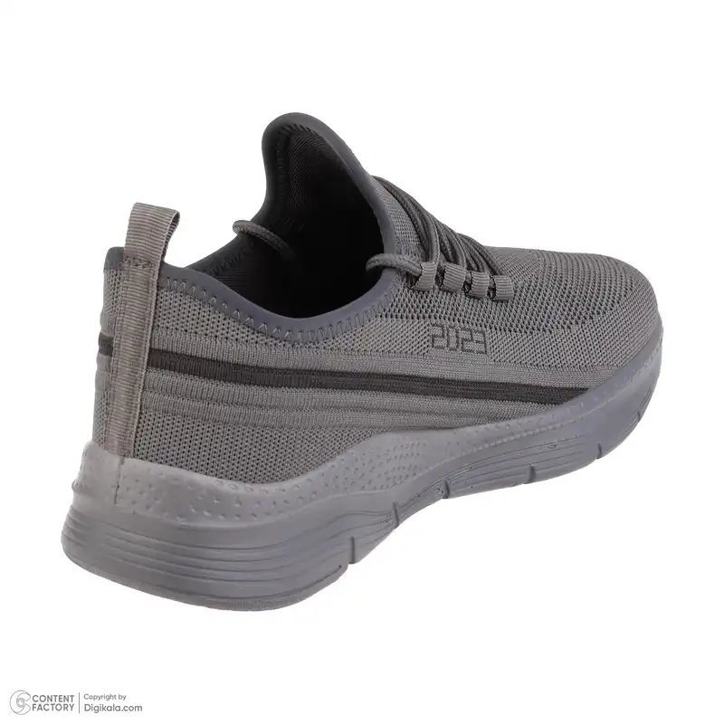 کفش پیاده روی مردانه شیما مدل بافتی 2023 رنگ طوسی تیره
