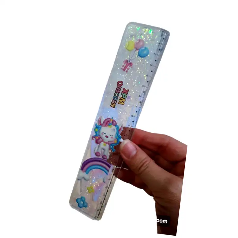 خط کش 20 سانتی متر مدل آکواریومی طرح یونیکورن کد 03