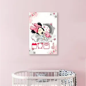  تابلو شاسی کودک مدل مشخصات تولد نوزاد دختر کد 650