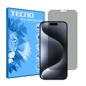 Tecno HyPRV model privacy screen protector suitable for Apple iPhone 15 Pro Max mobile phone