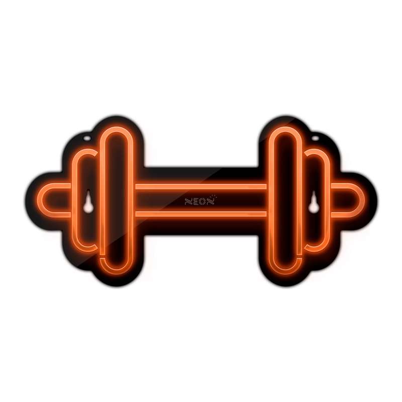 چراغ دیواری نئون دیزاین طرح Dumbbell-BL_ORG