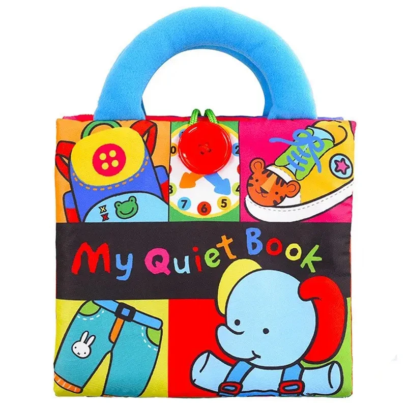  بازی آموزشی سمید مدل کتاب پارچه ای دست ورزی طرح کیف دسته دار 