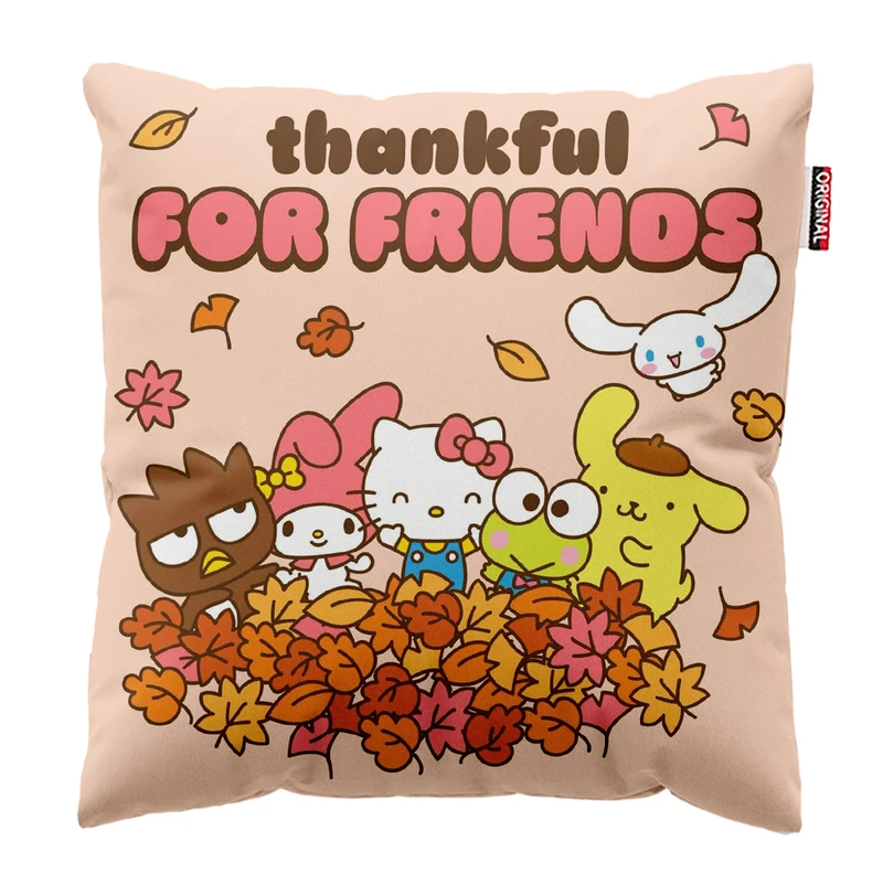 کوسن پاد آفرین مدل پاییز طرح سانریو کرومی مای ملودی هلوکیتی کد PK301781 سایز 30*30 سانتی متر