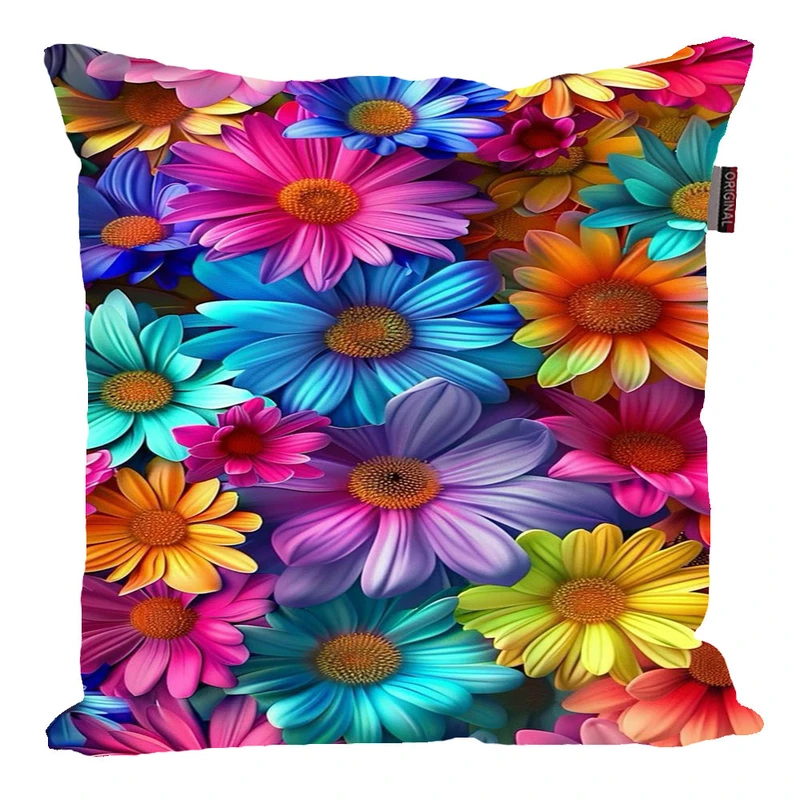 کوسن پاد آفرین مدل فانتزی طرح گل رنگی کد P962