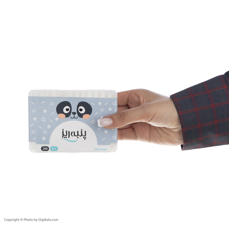 گوش پاک کن کودک پنبه ریز بسته 60 عددی گوش پاک کن کودک پنبه ریز بسته 60 عددی