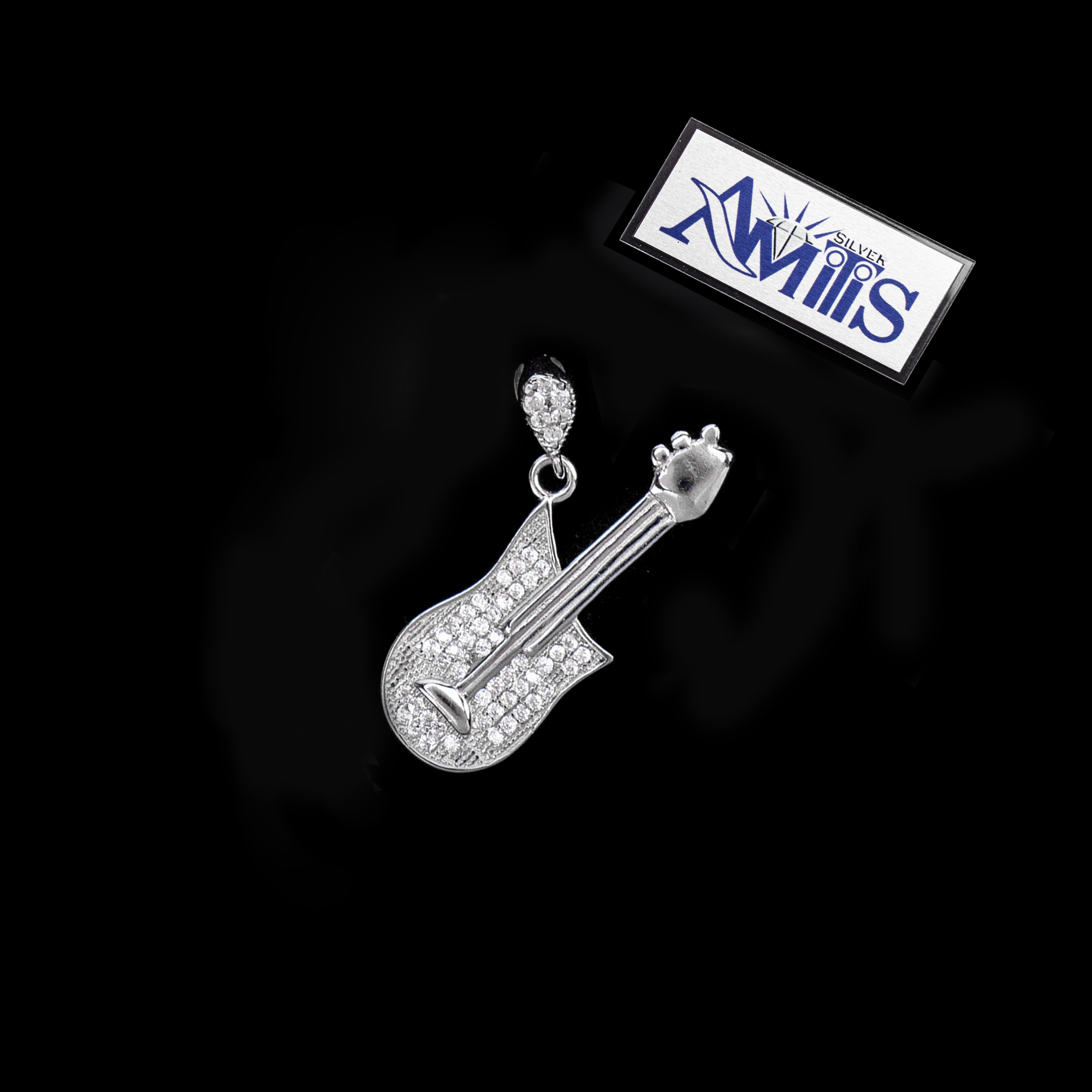 گردنبند نقره زنانه مدل گیتار AMT-M137 -  - 7