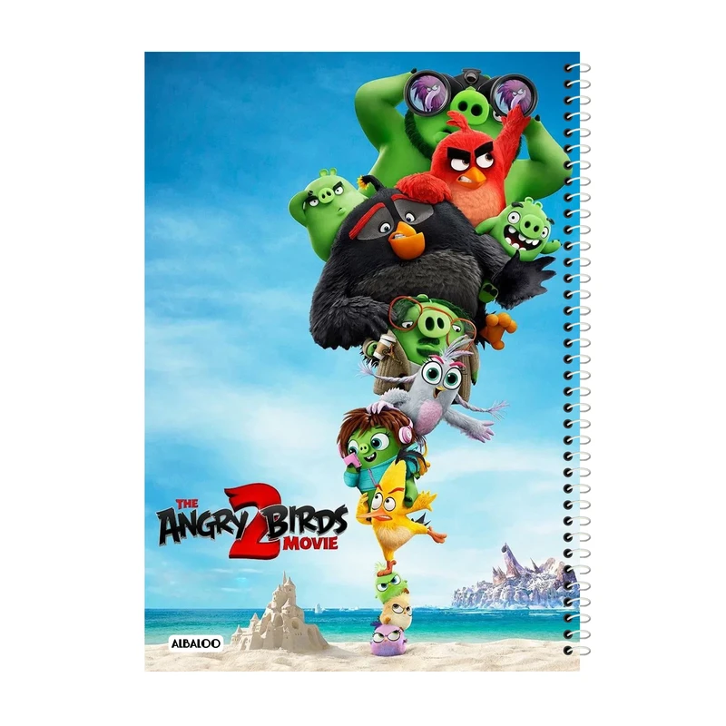 دفتر مشق 100 برگ آلبالو طرح انیمیشن انگری بردز کد 2187