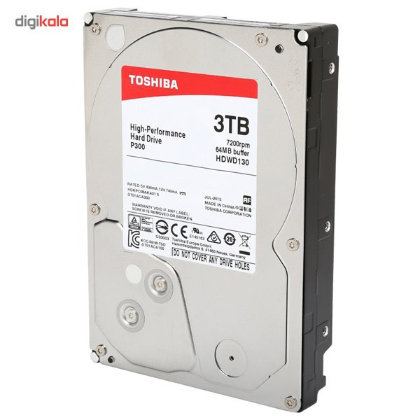 هارددیسک اینترنال توشیبا سری P300 مدل HDWD130EZSTA ظرفیت 3 ترابایت 2