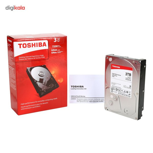 هارددیسک اینترنال توشیبا سری P300 مدل HDWD130EZSTA ظرفیت 3 ترابایت 3
