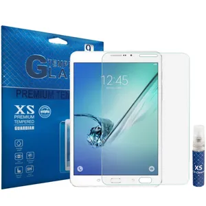 محافظ صفحه نمایش شیشه ای ایکس اس مدل تمپرد مناسب برای تبلت سامسونگ Galaxy Tab A 8.0 به همراه اسپری پاک کننده صفحه XS