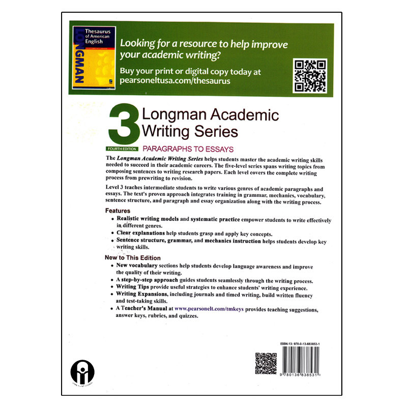 کتاب Longman Academic Writing Series 3 اثر Alice Oshima and Ann Hogue انتشارات الوندپویان کتاب Longman Academic Writing Series 3 اثر Alice Oshima and Ann Hogue انتشارات الوندپویان