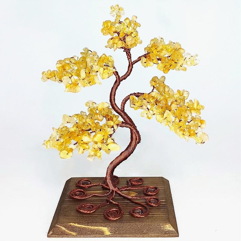 دکوری مدل درختچه سنگی سیترین کد 165