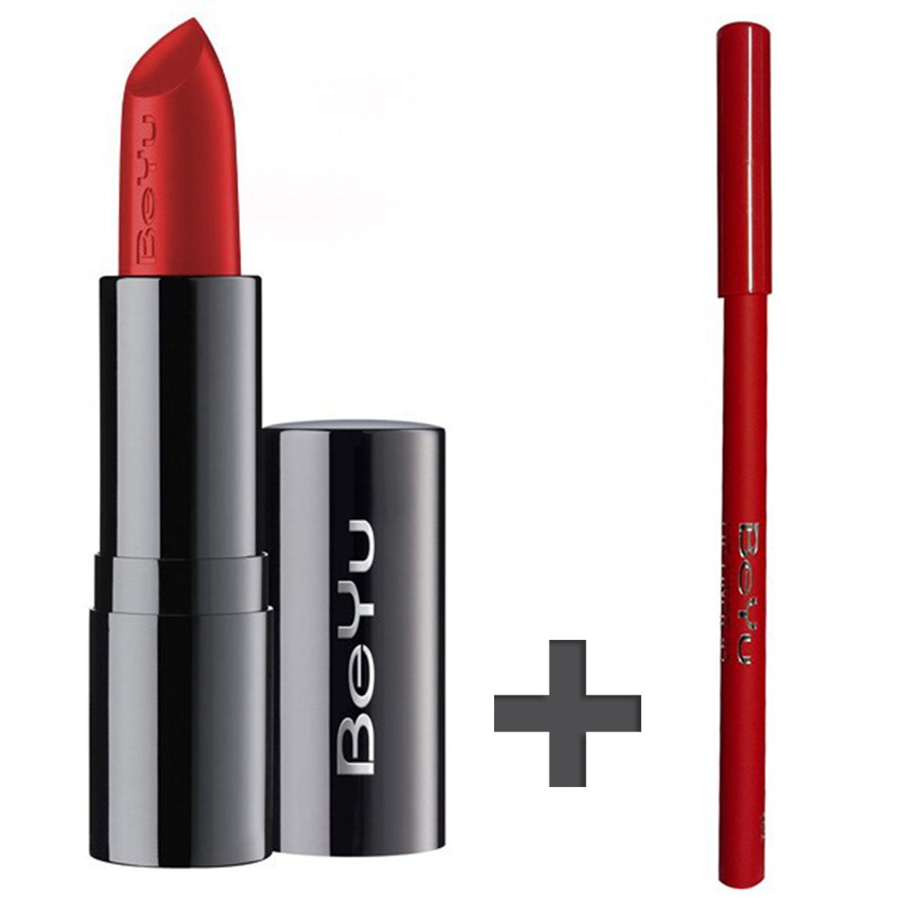 کیت رژ لب جامد بی یو مدل Pure Color and Stay شماره‌ 80 و مداد لب Lip Liner شماره 45