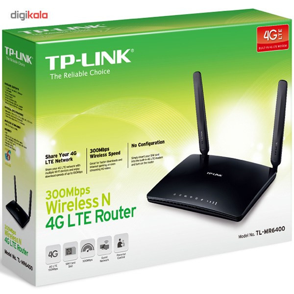 مودم روتر 4G LTE بی سیم N300 تی پی-لینک مدل TL-MR6400 2