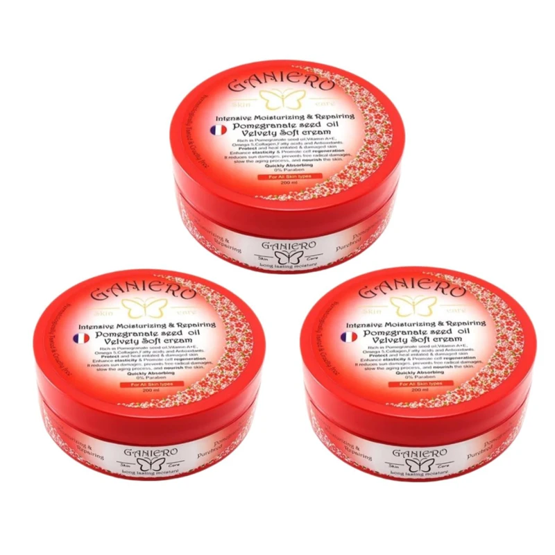 کرم مرطوب کننده دست و صورت گانیرو مدل روغن هسته انار مناسب انواع پوست حجم 200 میلی لیتر بسته 3 عددی کرم مرطوب کننده دست و صورت گانیرو مدل روغن هسته انار مناسب انواع پوست حجم 200 میلی لیتر بسته 3 عددی