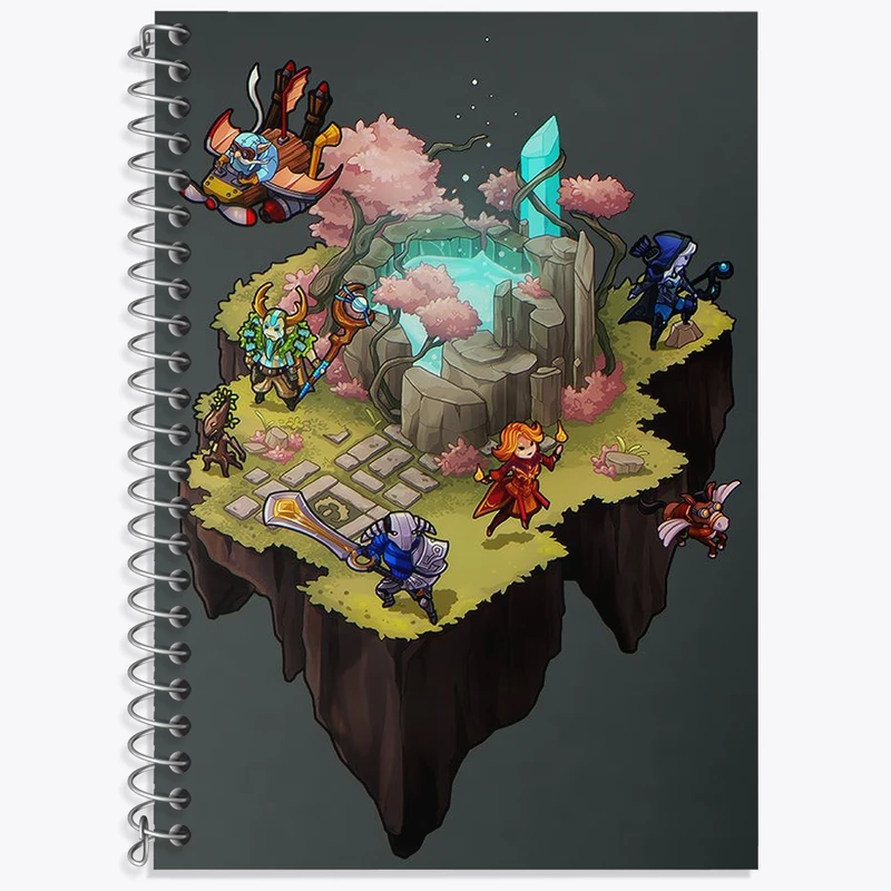 دفتر زبان 50 برگ خندالو مدل دو خط طرح بازی دوتا (Dota 2) کد 31468