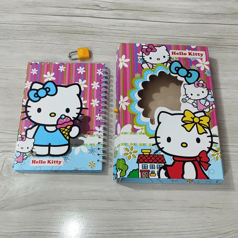 دفترچه خاطرات پیکسل مدل قفل دار طرح کیتی کد 0111