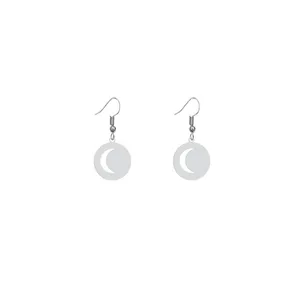 گوشواره زنانه هایکا طرح دایره و ماه مدل ha-312