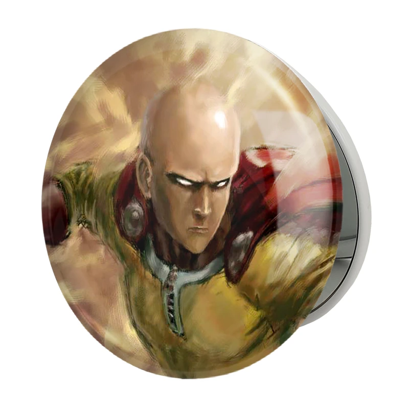 آینه جیبی خندالو طرح سایتاما انیمه مرد تک مشتی One Punch Man مدل تاشو کد 11368 