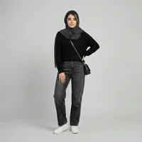 شلوار جین نیم‌بگ زنانه مدل G71
