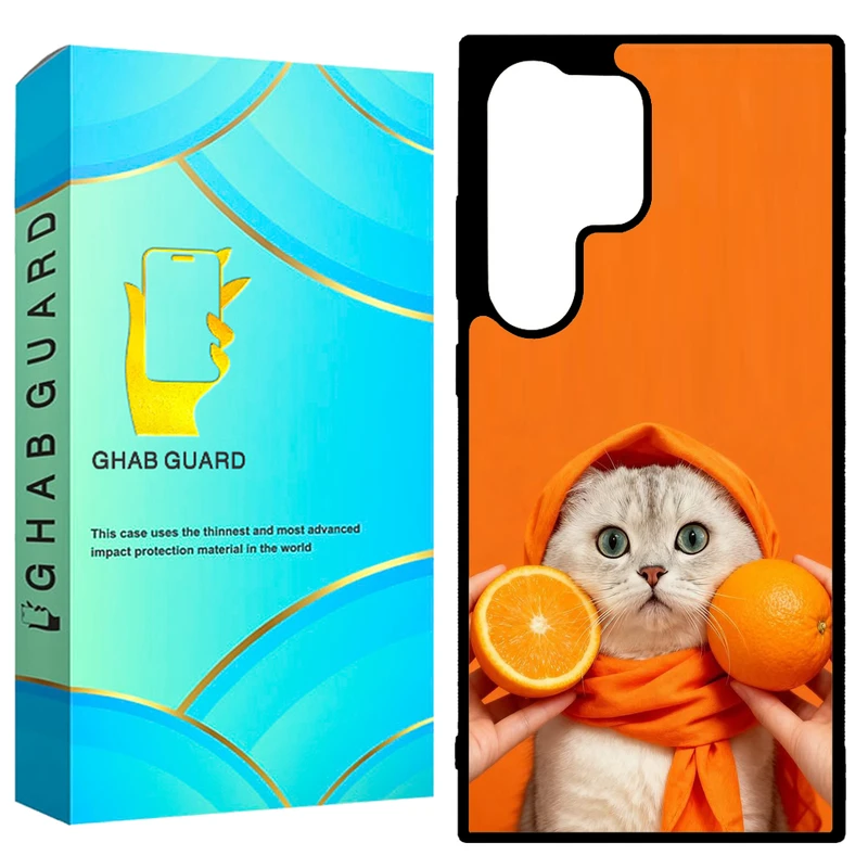 کاور قاب گارد طرح گربه نارنجی مدل GCHPD24U مناسب برای گوشی موبایل سامسونگ Galaxy S24 Ultra 5G