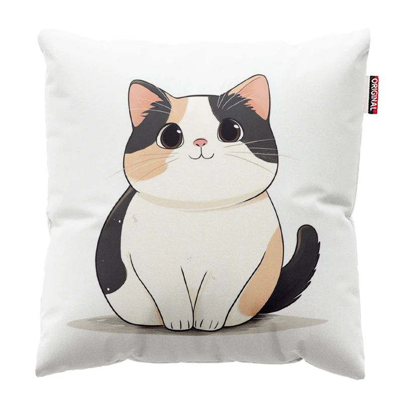 کوسن پاد آفرین مدل گربه تپل بامزه کد 560 سایز 30*30 سانتی متر