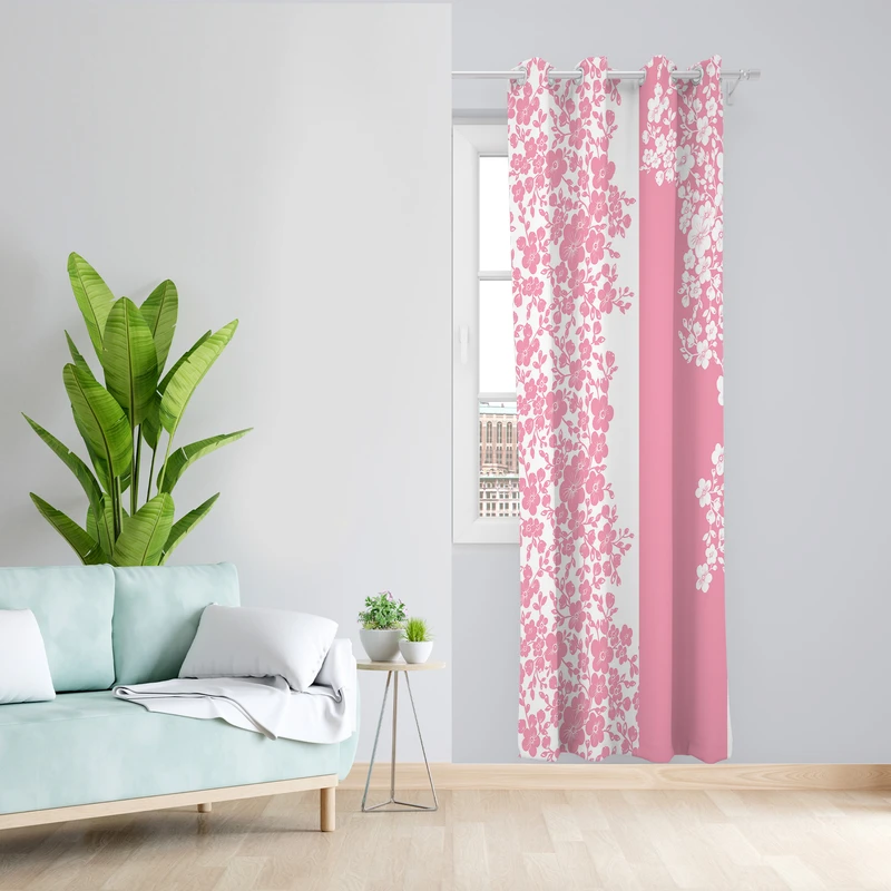 پرده طرح گلدار مدل مخمل پانچی کد 4001 z سایز 140x200 سانتی متر