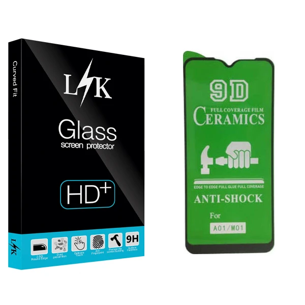 محافظ صفحه نمایش سرامیکی ال کی مدل +LITE مناسب برای گوشی موبایل سامسونگ Galaxy A01/M01
