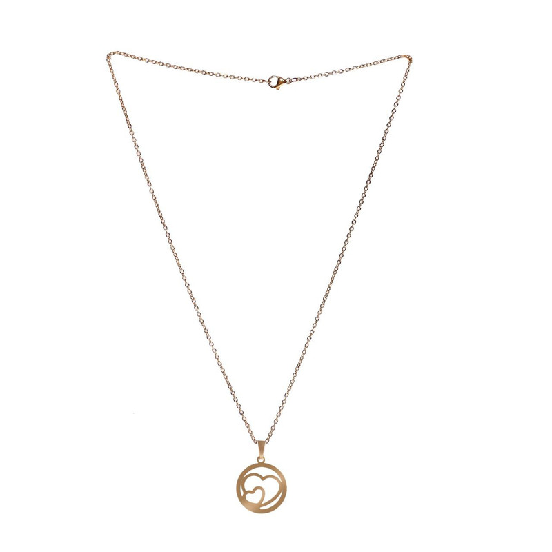 نیم ست زنانه استیل طرح قلب کد NSAT02