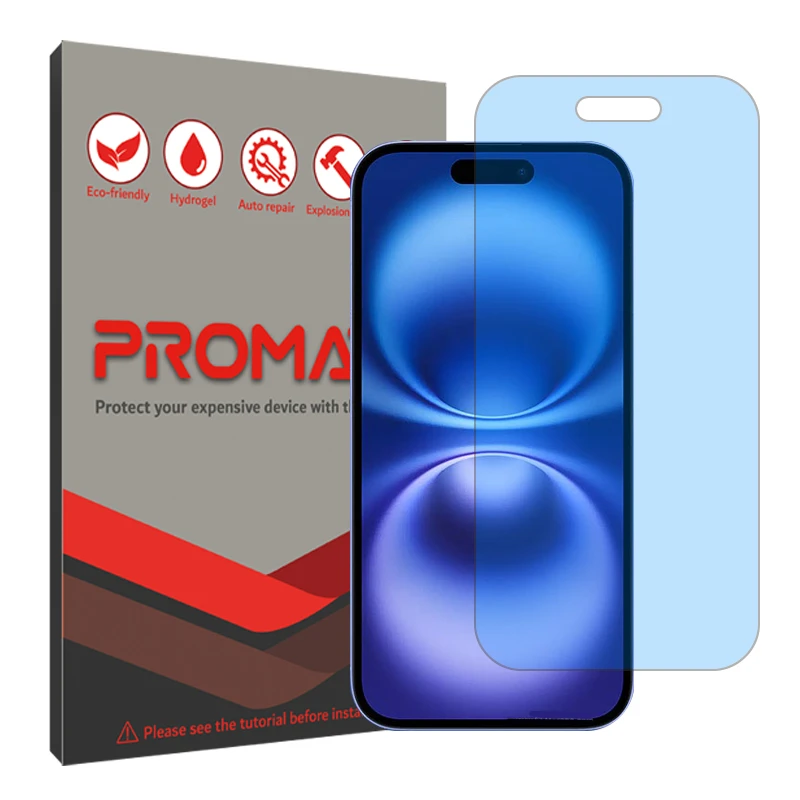 محافظ صفحه نمایش ضد اشعه آبی پرومیت مدل Resistant مناسب برای گوشی موبایل اپل iPhone 16 Plus