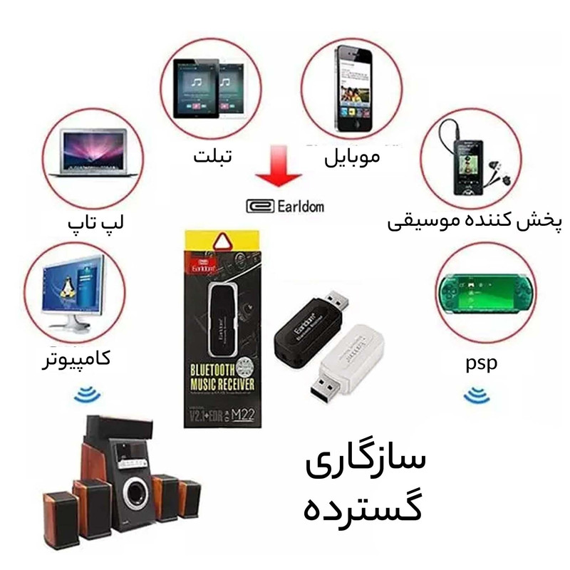 دانگل بلوتوث ارلدام مدل M22