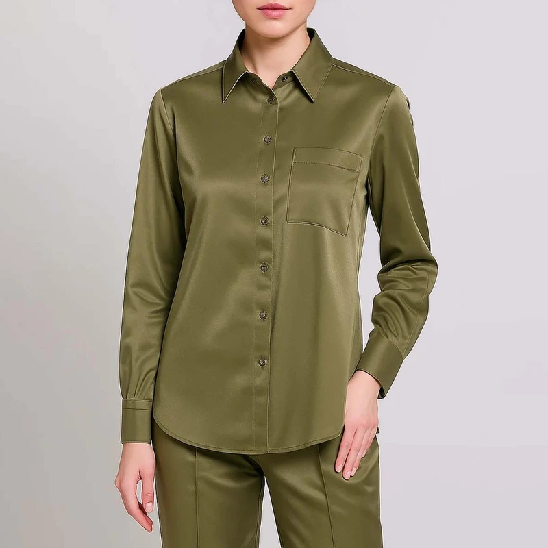 شومیز آستین بلند یقه برگردان زنانه اسمارا مدل 19971359