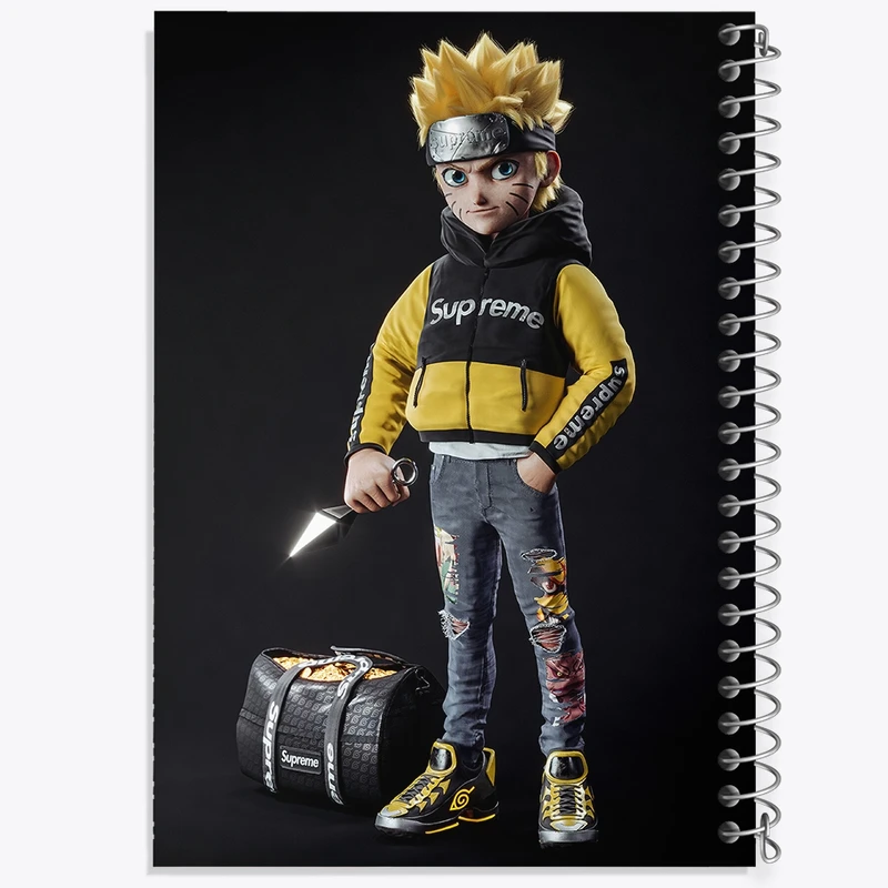 دفتر لیست خرید 50 برگ خندالو طرح انیمه ناروتو (Naruto) کد F474