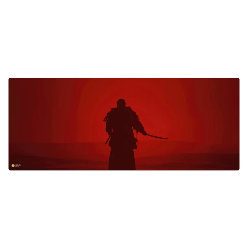 ماوس پد هومرو مدل HX189 طرح Ghost of Tsushima سایز 40x100 سانتی‌متر