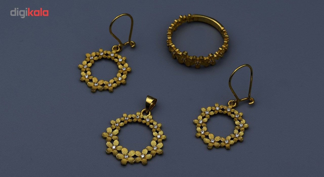 ست طلا 18 عیار زنانه جواهری سون مدل 1843 -  - 3