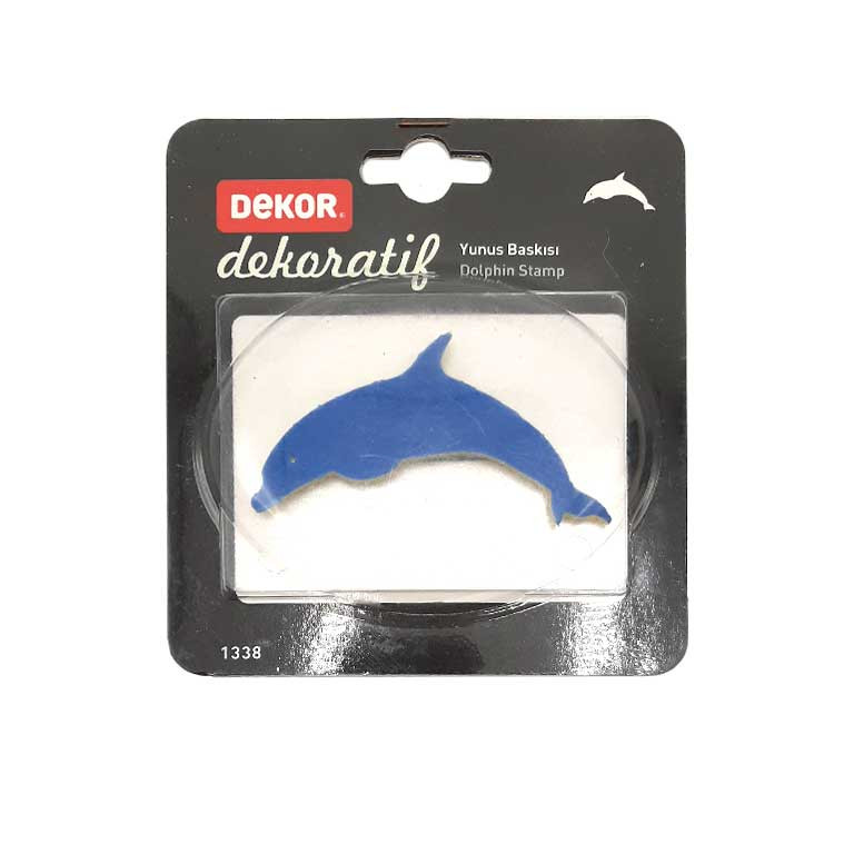 مهر نقاشی دکور مدل دلفین سایز 10 سانتی متر